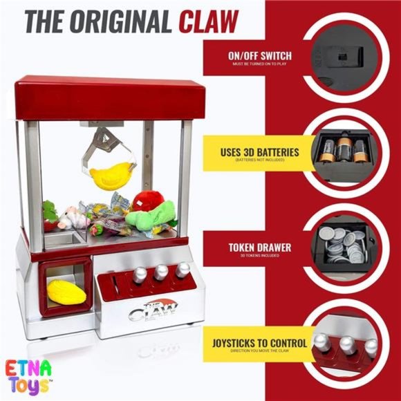 Electronic Arcade Claw Machine Mini Candy Prize Dispenser Game With Sound - Picture 2 of 6